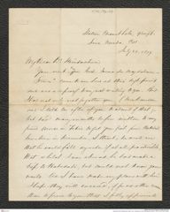 Nachlass Franz Steindachner, Brief von E. Davidson an Franz Steindachner (28.07.1879), Inv.Nr. 96.03, Seite 1